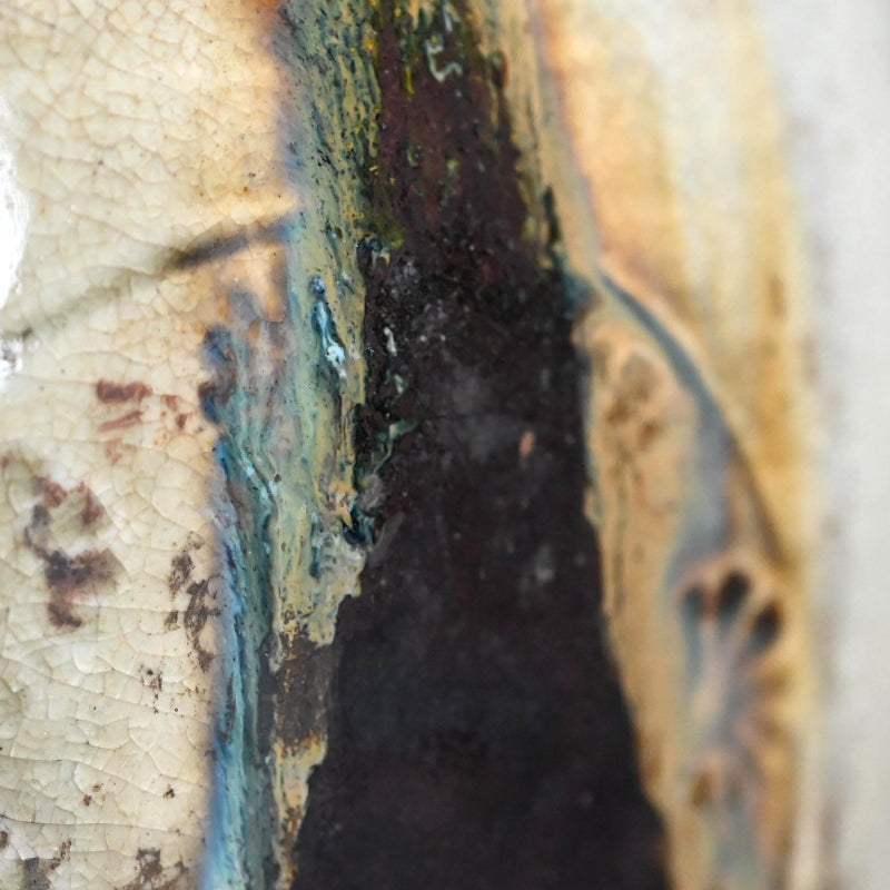 Beautiful Antique Japanese Seto Heiji Vase ー“丸菊文 印花瓶子”