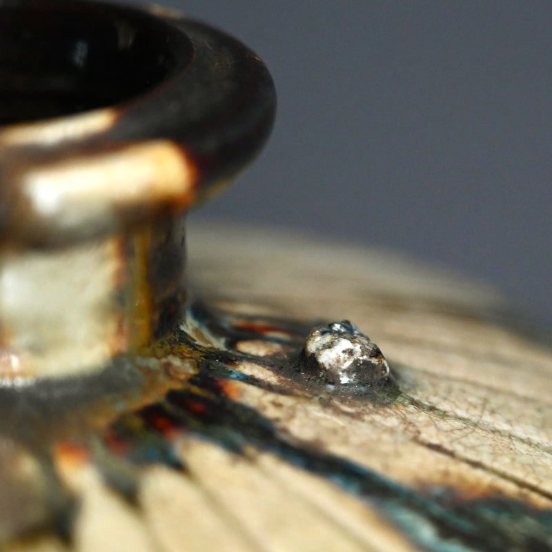 Beautiful Antique Japanese Seto Heiji Vase ー“丸菊文 印花瓶子”