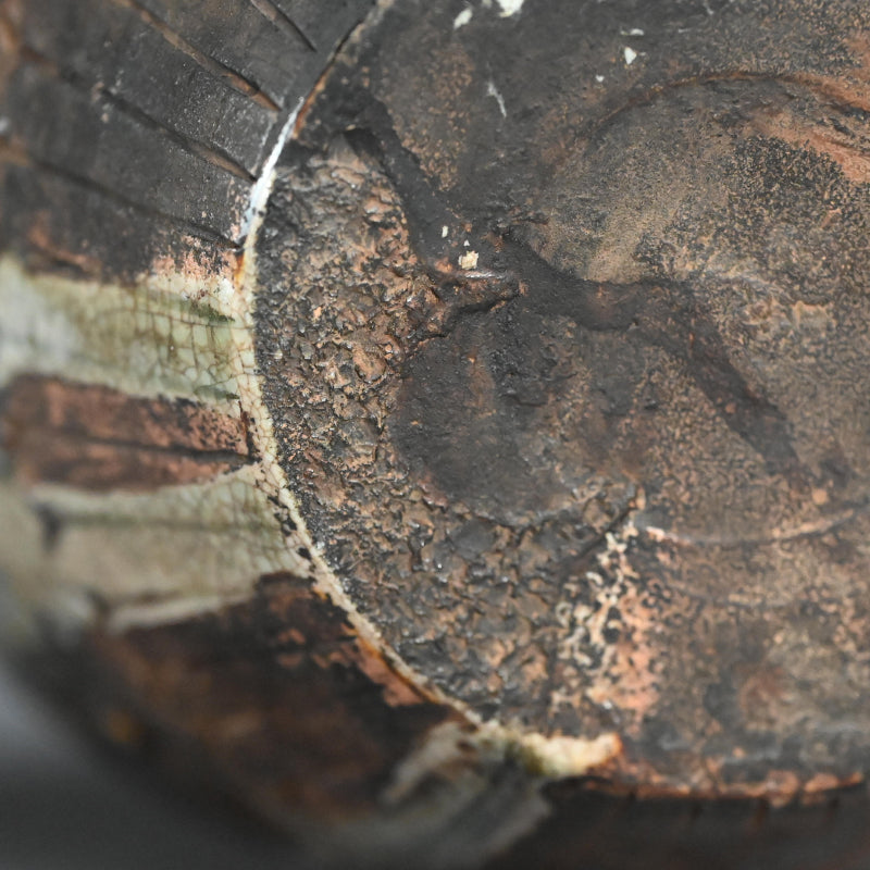 Beautiful Antique Japanese Seto Heiji Vase ー“丸菊文 印花瓶子”