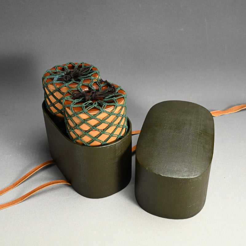 アンティーク 日本の竹弁当 ピクニックセット ー竹弁器