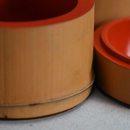 アンティーク 日本の竹弁当 ピクニックセット ー竹弁器