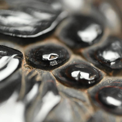 日本のアンティーク彫刻漆塗り香合香炉