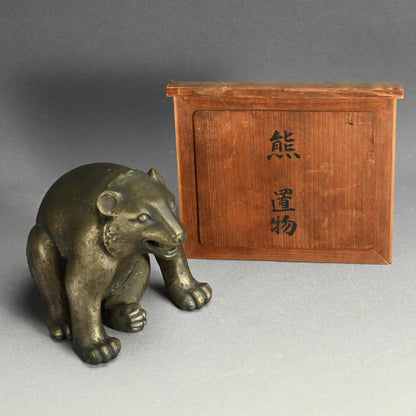 白銅熊置物 ー介川芳秀「熊置物」