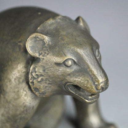 白銅熊置物 ー介川芳秀「熊置物」