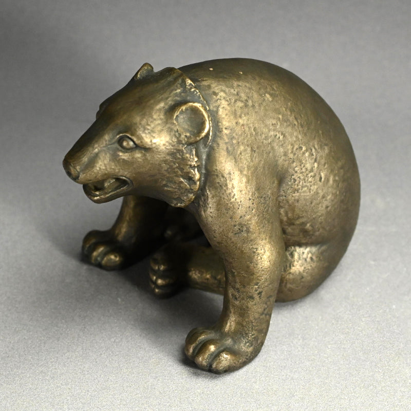 白銅熊置物 ー介川芳秀「熊置物」