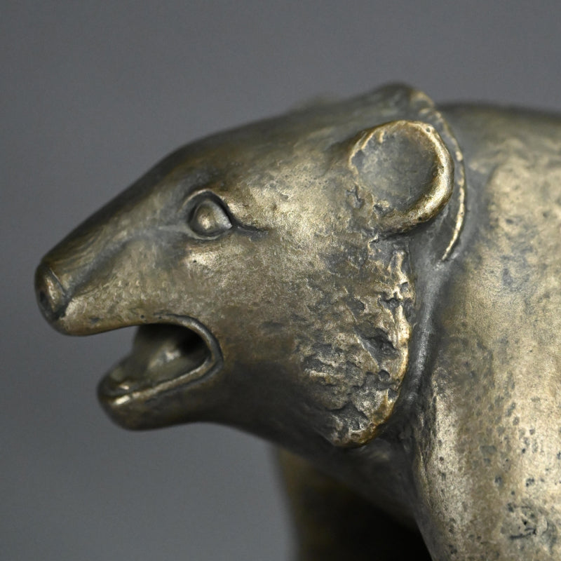 白銅熊置物 ー介川芳秀「熊置物」