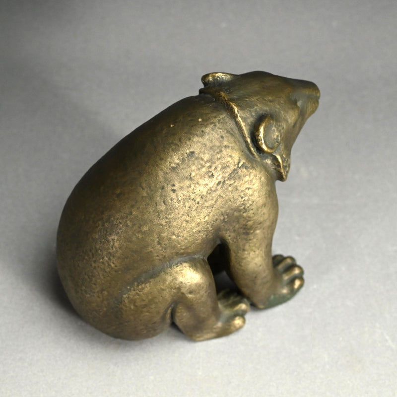 白銅熊置物 ー介川芳秀「熊置物」