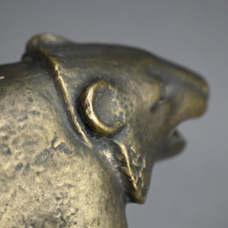 白銅熊置物 ー介川芳秀「熊置物」