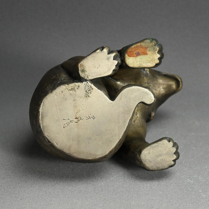 白銅熊置物 ー介川芳秀「熊置物」