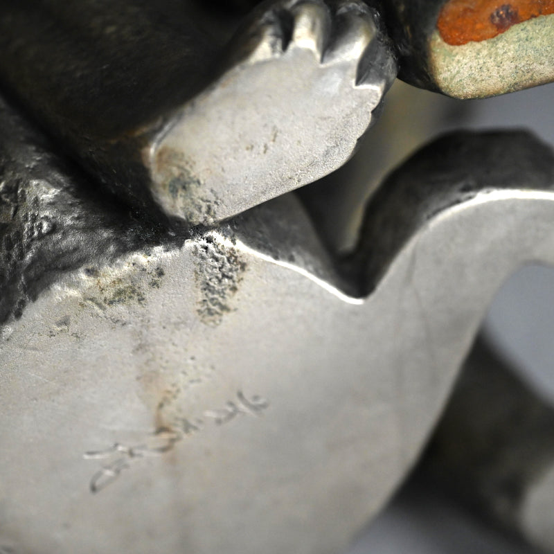 白銅熊置物 ー介川芳秀「熊置物」