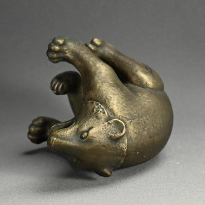 白銅熊置物 ー介川芳秀「熊置物」