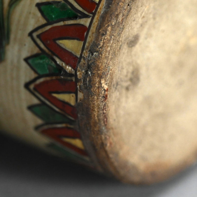 アンティーク日本の船徳利に描かれたオランダ船 ー帆舟人物之図 徳利