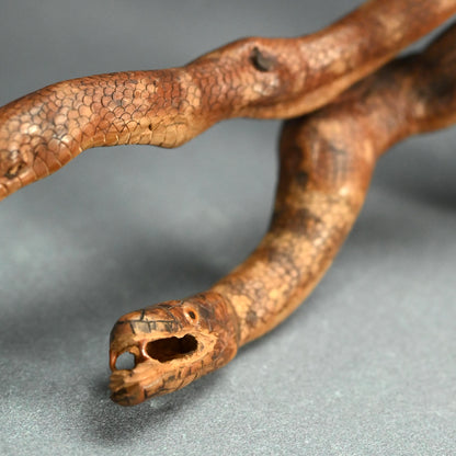 Antique Japanese Root-Wood Carved Snake