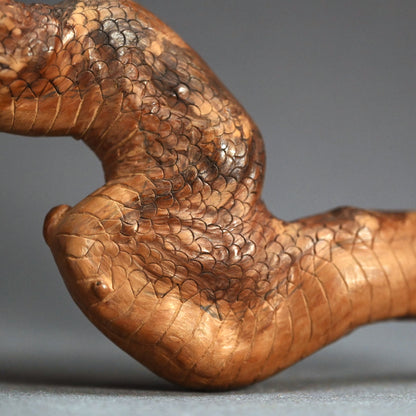 Antique Japanese Root-Wood Carved Snake
