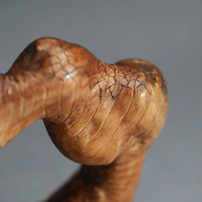 Antique Japanese Root-Wood Carved Snake