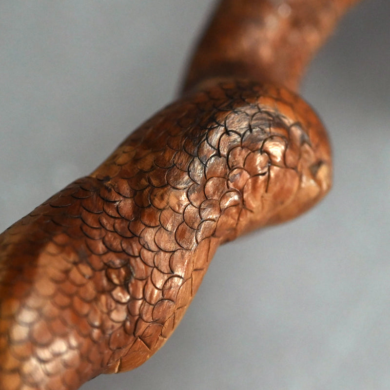Antique Japanese Root-Wood Carved Snake