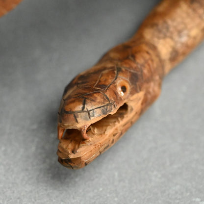 Antique Japanese Root-Wood Carved Snake