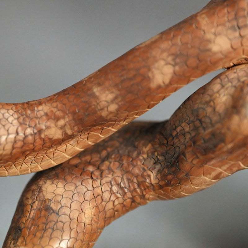 Antique Japanese Root-Wood Carved Snake