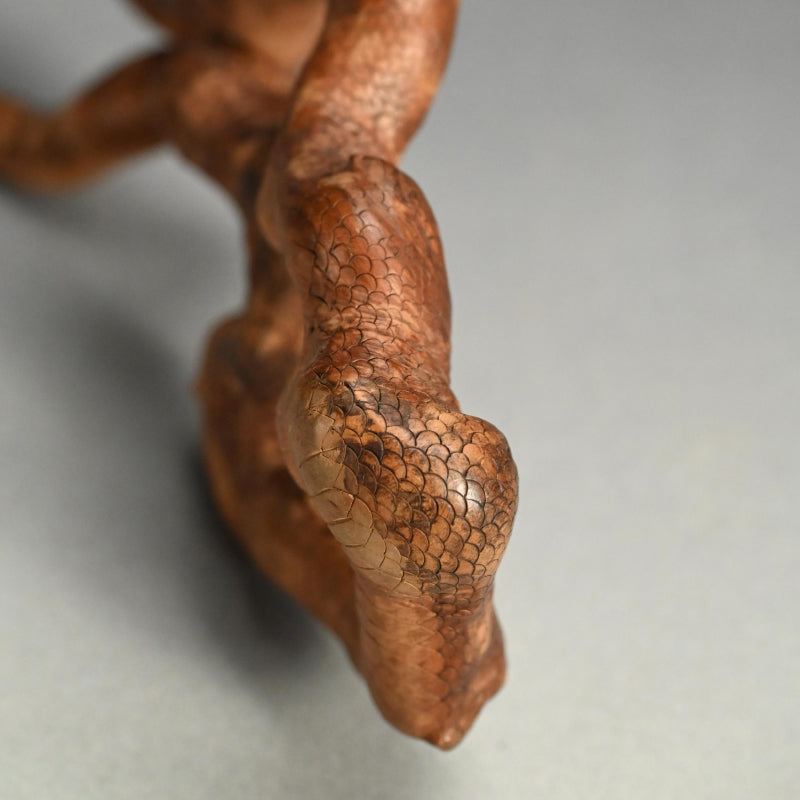 Antique Japanese Root-Wood Carved Snake