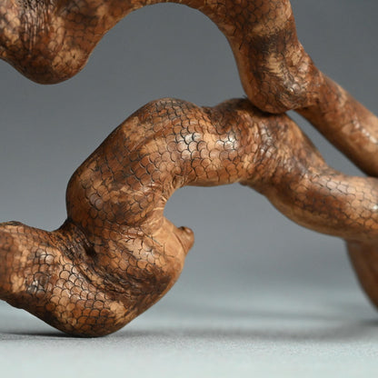 Antique Japanese Root-Wood Carved Snake