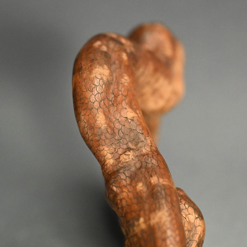 Antique Japanese Root-Wood Carved Snake
