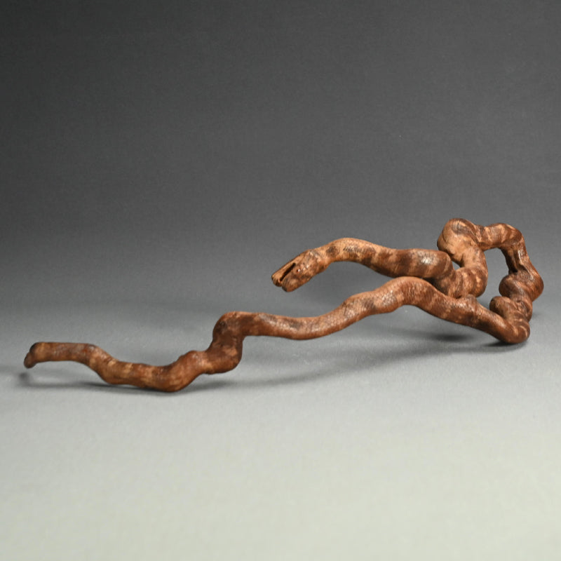 Antique Japanese Root-Wood Carved Snake
