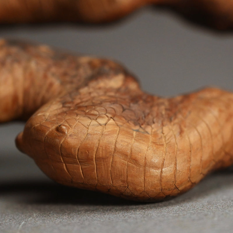 Antique Japanese Root-Wood Carved Snake
