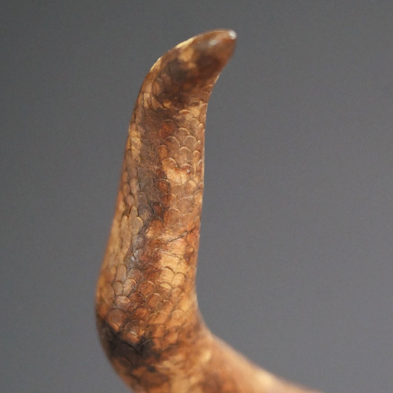 Antique Japanese Root-Wood Carved Snake