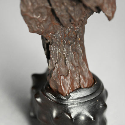 Antique Scholar Viewing Stone with Rose-wood Stand