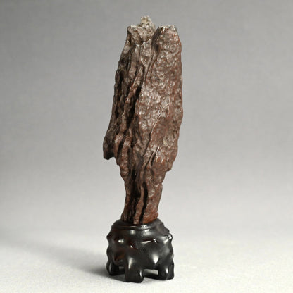 Antique Scholar Viewing Stone with Rose-wood Stand