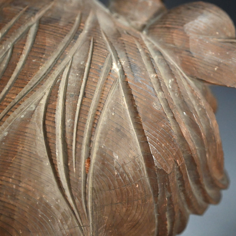 Antique Carved Wood Shishi Architectural Lion Ornaments