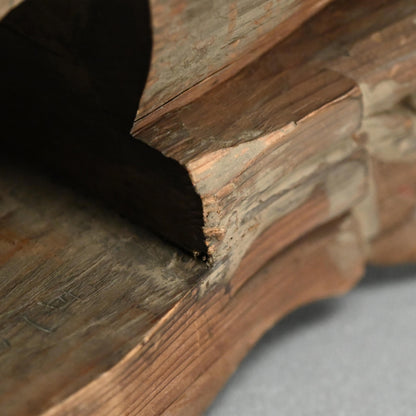 Antique Carved Wood Shishi Architectural Lion Ornaments