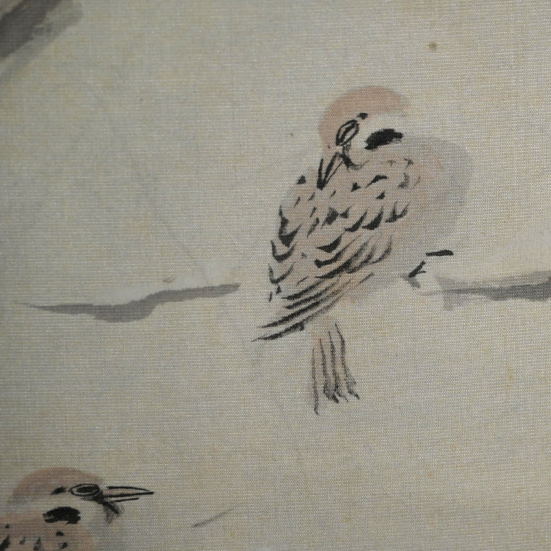 Sparrows in Snow Covered Garden ー白倉 二峰 “雪庭小禽”