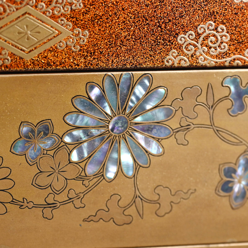 華麗なる江戸 p.漆重ね箱 ー時代蒔絵々替重箱