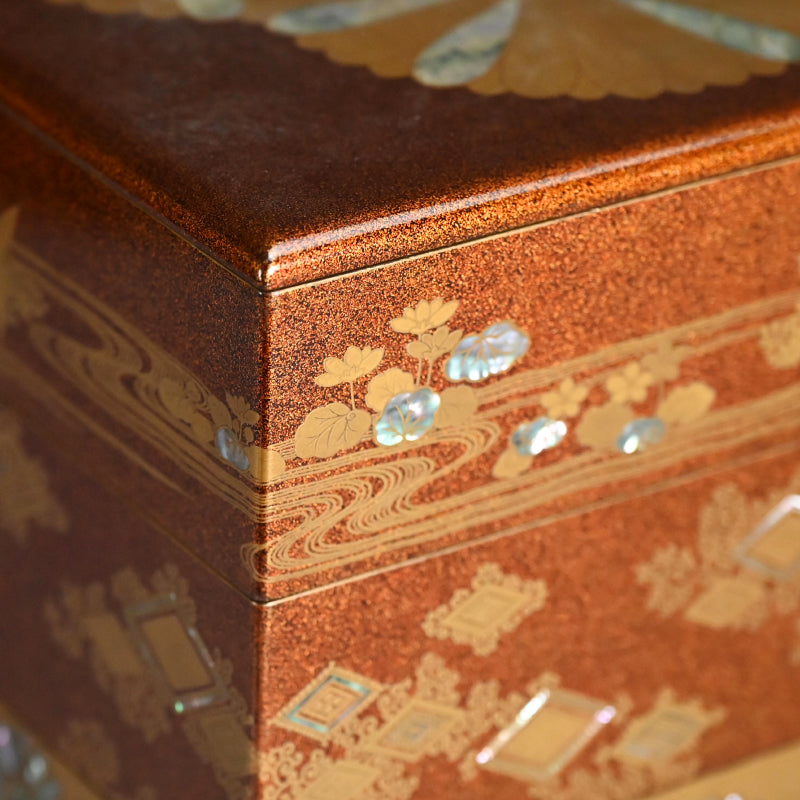 華麗なる江戸 p.漆重ね箱 ー時代蒔絵々替重箱