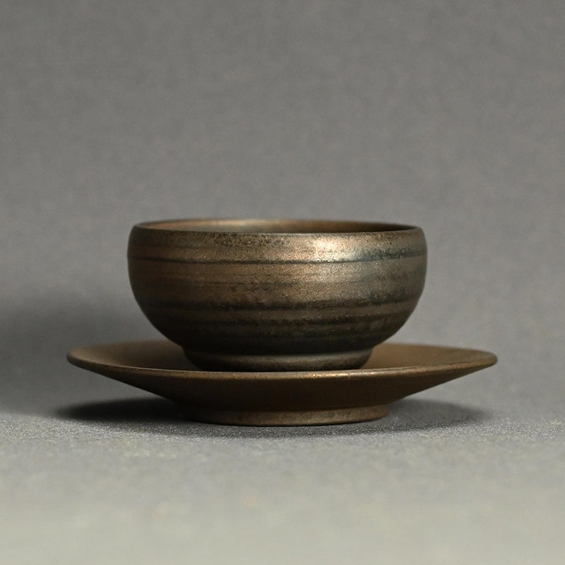 Fugen Guinomi Cup and Small Plate Set ー松下 広樹 “普賢ぐい吞と豆皿”