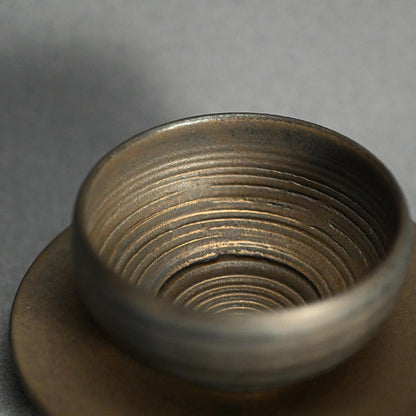 Fugen Guinomi Cup and Small Plate Set ー松下 広樹 “普賢ぐい吞と豆皿”