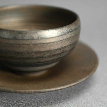 Fugen Guinomi Cup and Small Plate Set ー松下 広樹 “普賢ぐい吞と豆皿”