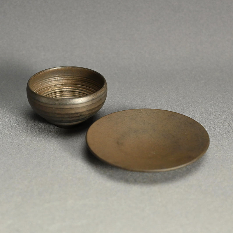 Fugen Guinomi Cup and Small Plate Set ー松下 広樹 “普賢ぐい吞と豆皿”