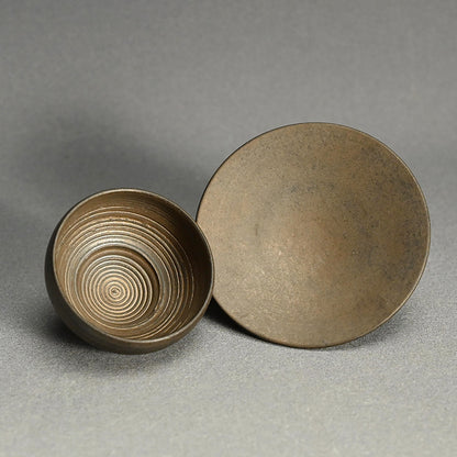 Fugen Guinomi Cup and Small Plate Set ー松下 広樹 “普賢ぐい吞と豆皿”