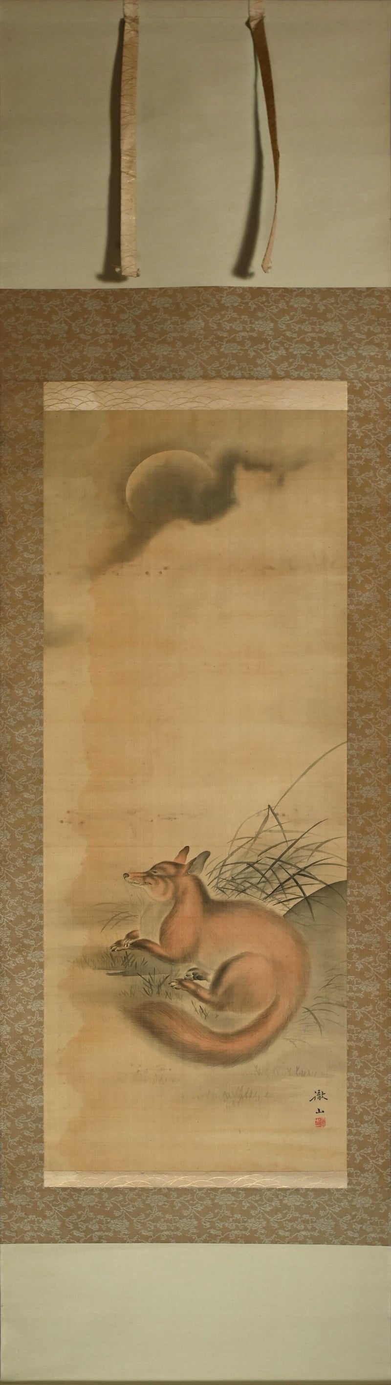 Fox in moonlight ー森 徹山