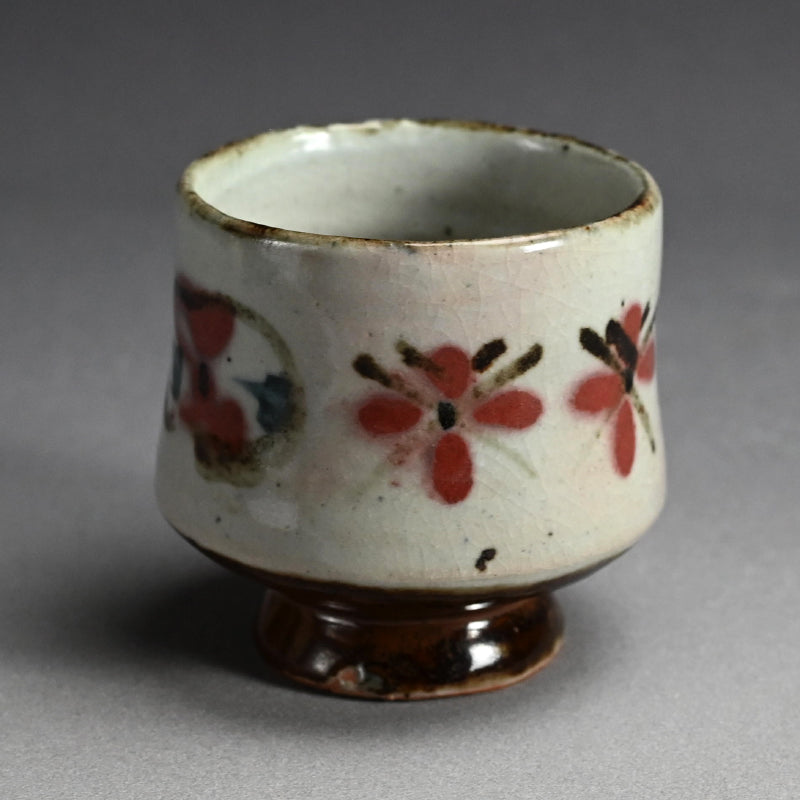 Rare Floral Chawan Tea bowl ー河井 寛次郎 “花茶碗”