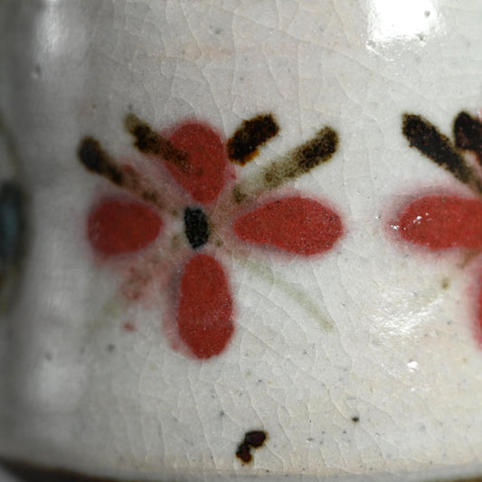 Rare Floral Chawan Tea bowl ー河井 寛次郎 “花茶碗”