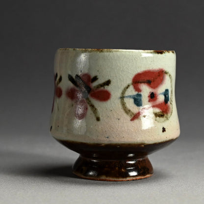 Rare Floral Chawan Tea bowl ー河井 寛次郎 “花茶碗”