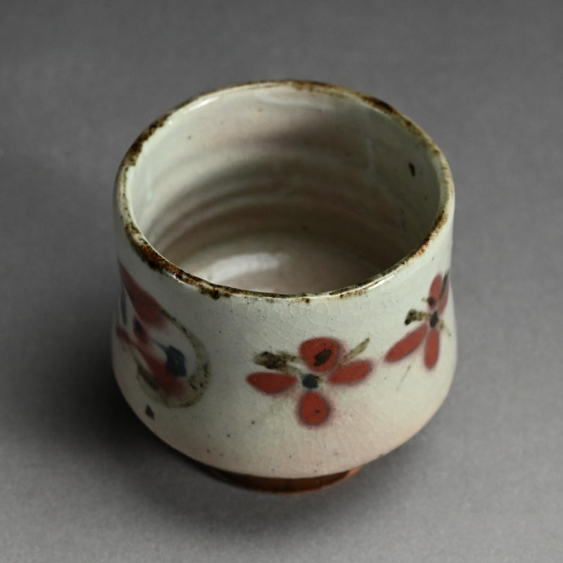 Rare Floral Chawan Tea bowl ー河井 寛次郎 “花茶碗”