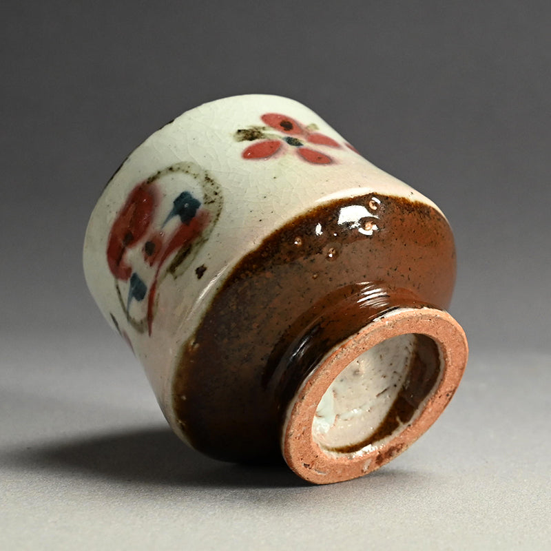 Rare Floral Chawan Tea bowl ー河井 寛次郎 “花茶碗”