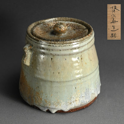 Hagi Mizusashi ー十三代 坂田 泥華 “萩灰被耳付水指”