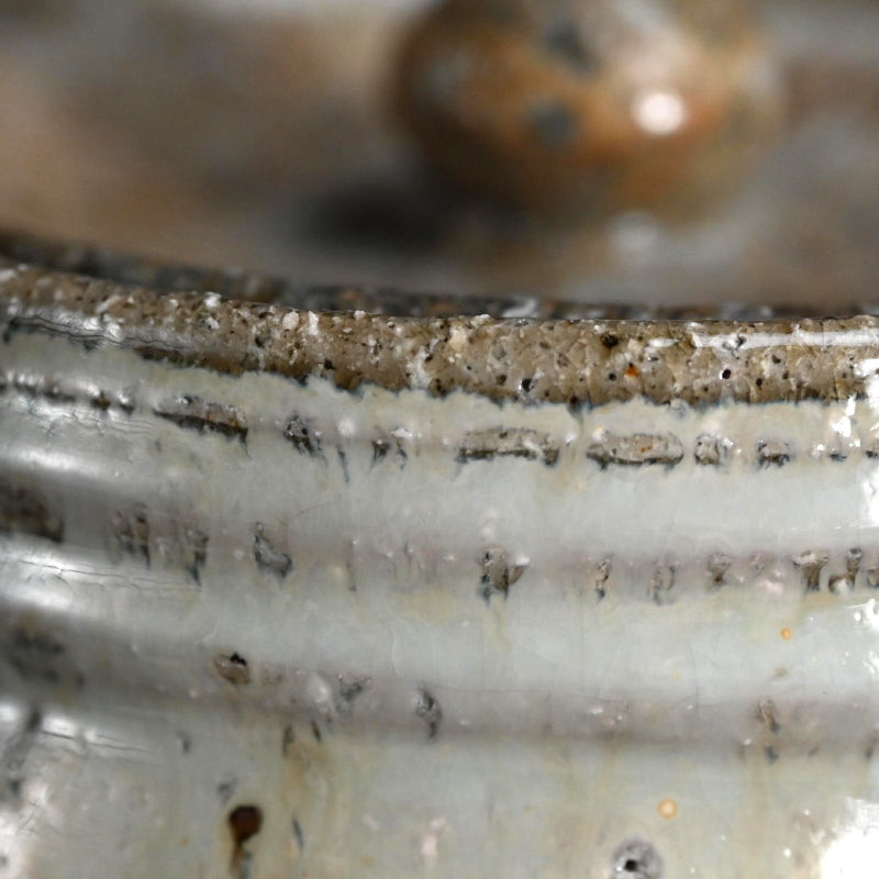 Hagi Mizusashi ー十三代 坂田 泥華 “萩灰被耳付水指”