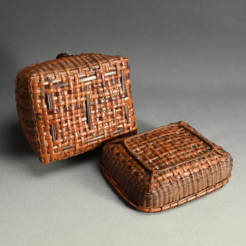 Breathtaking Antique Japanese Tea Set Basket