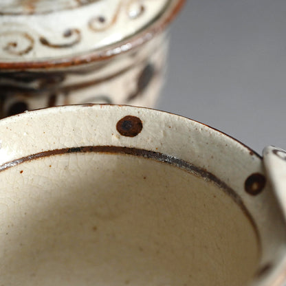 Set of 10 Small Edo period Lidded Kaiseki Bowls